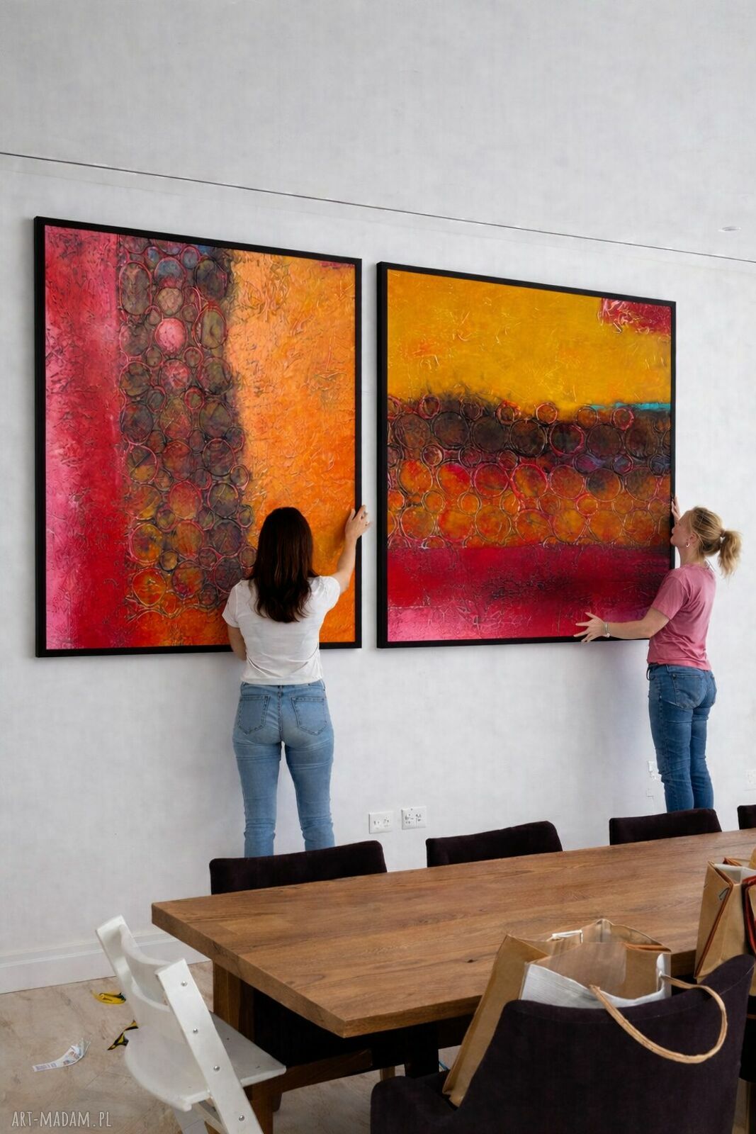 Duży obraz strukturalny 120x240 cm na antresolę i wysoką ścianę