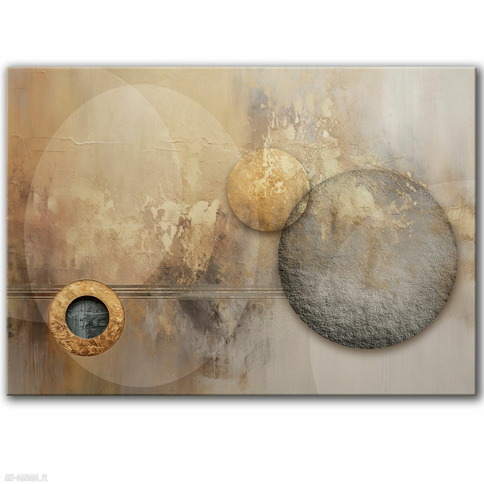 Duży obraz na płótnie 100x70 cm - abstrakcja geometryczna