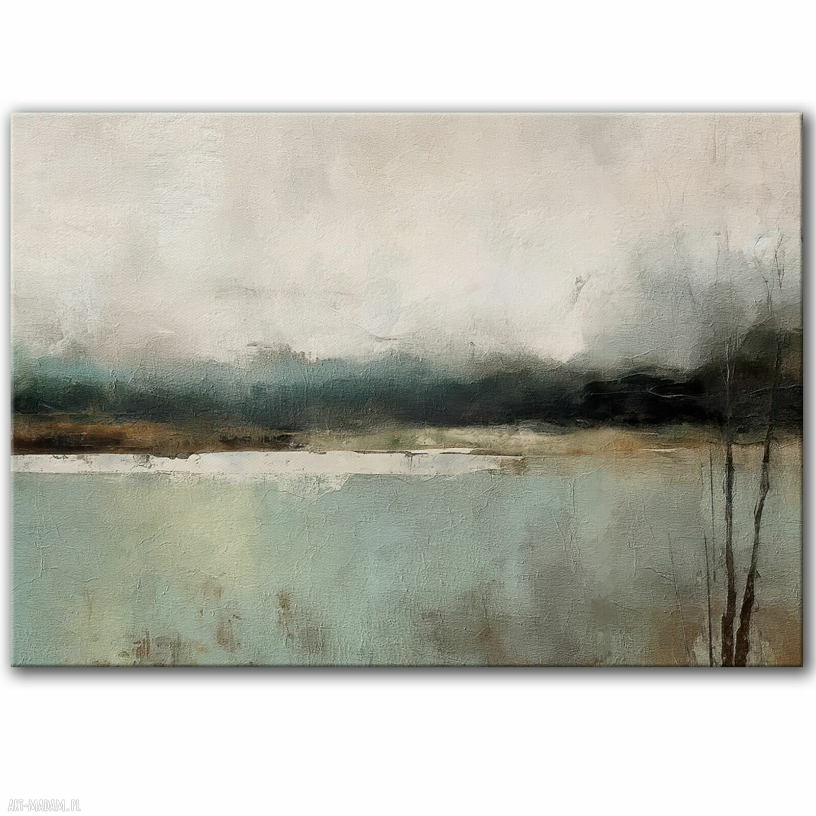 Obraz na płótnie 100x70 cm - Abstrakcyjny pejzaż Raspberryem
