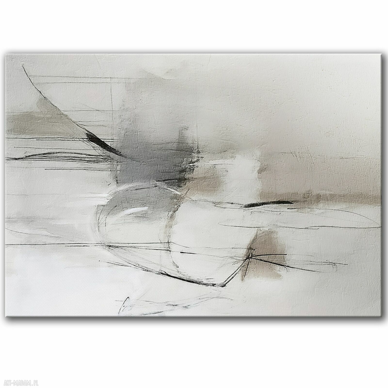 Obraz na płótnie 100x70 cm - Jasna abstrakcja w stylu minimalizmu