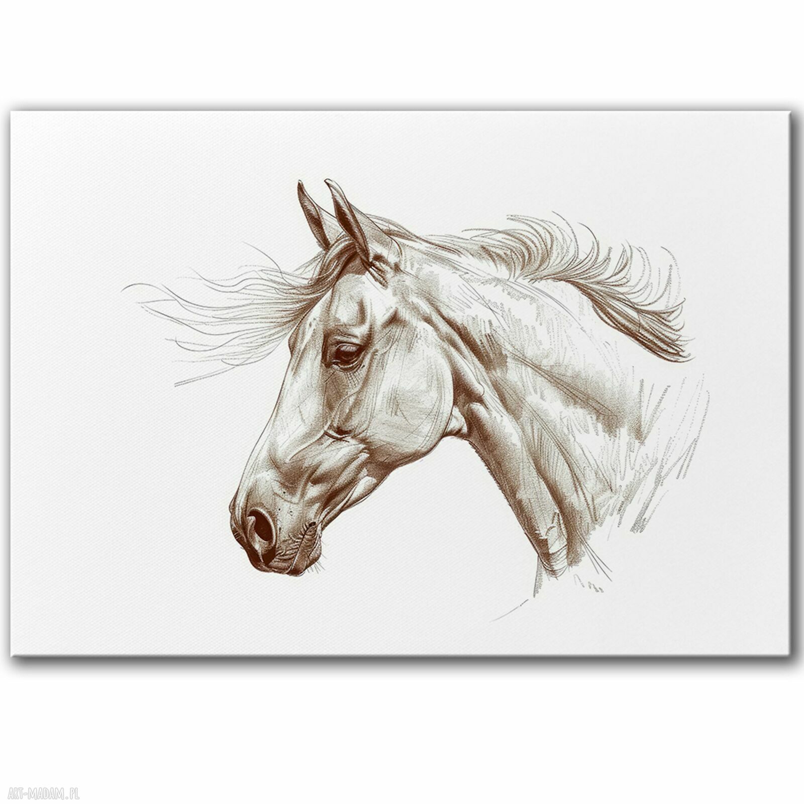 Obraz na płótnie 100x70 cm Koń w stylu digital art RaspberryEM