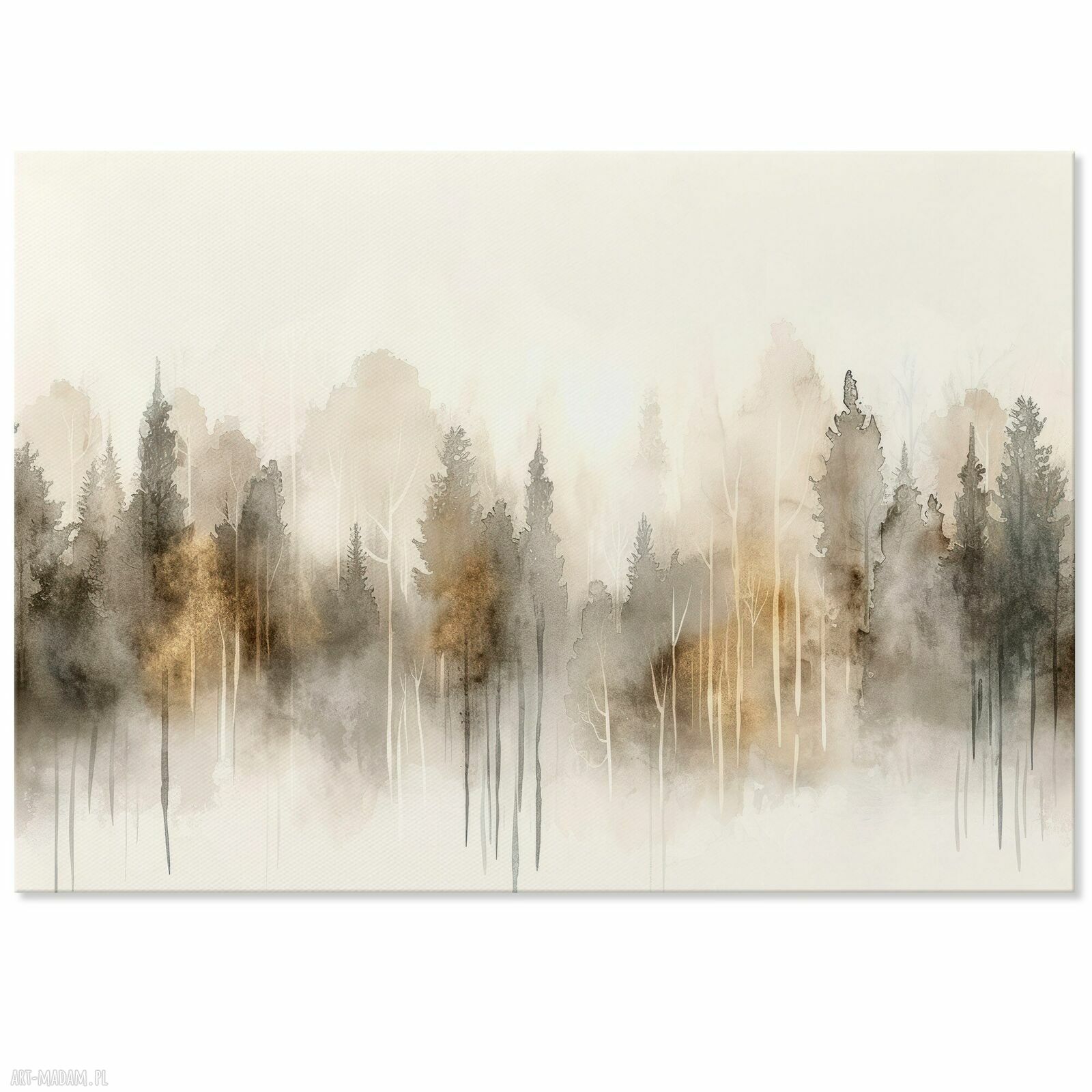 Obraz na płótnie 100x70 cm - Las w odcieniach ziemi