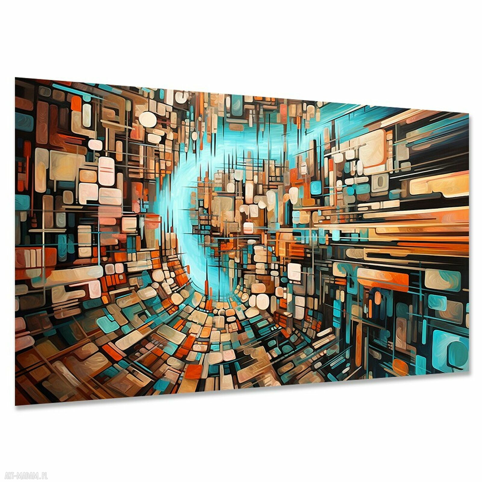 Kolorowy obraz na płótnie ABSTRAKCJA 67 120x80 cm - gotowy do powieszenia