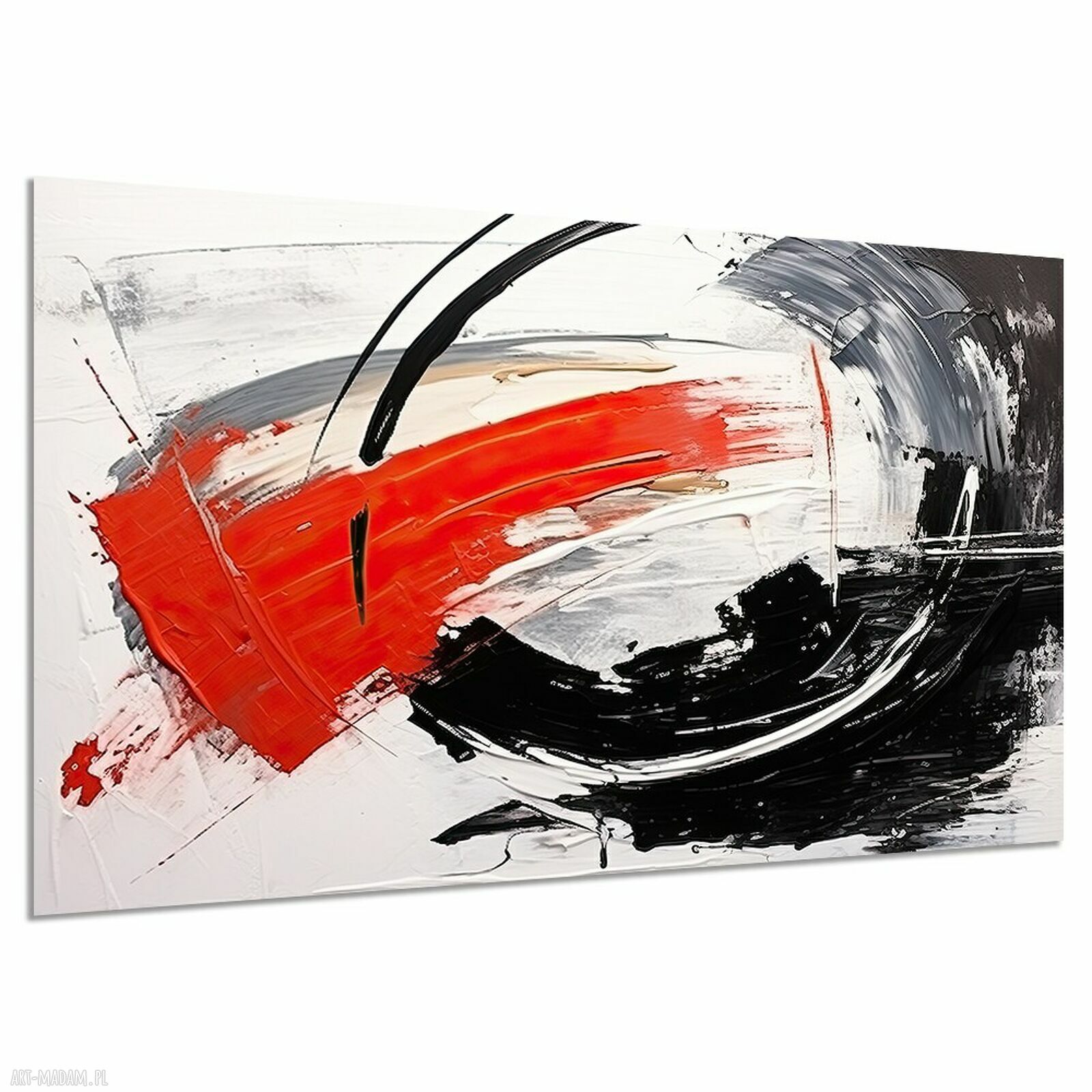 Abstrakcyjny obraz na płótnie Czerwona fala 120x80 cm