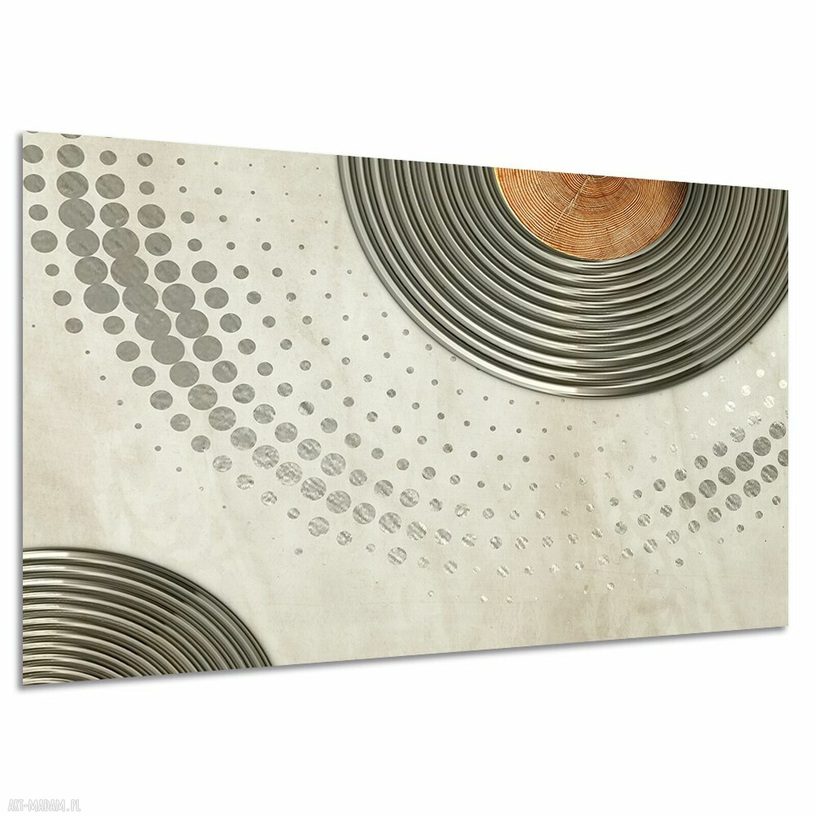 Obraz na płótnie Abstrakcja 9 kół i kropek 120x80 cm