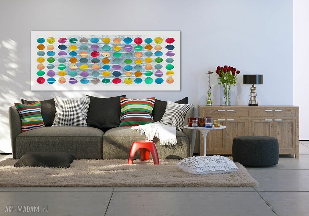 Obraz na płótnie 147x60 cm - Abstrakcja Elipsy 0287