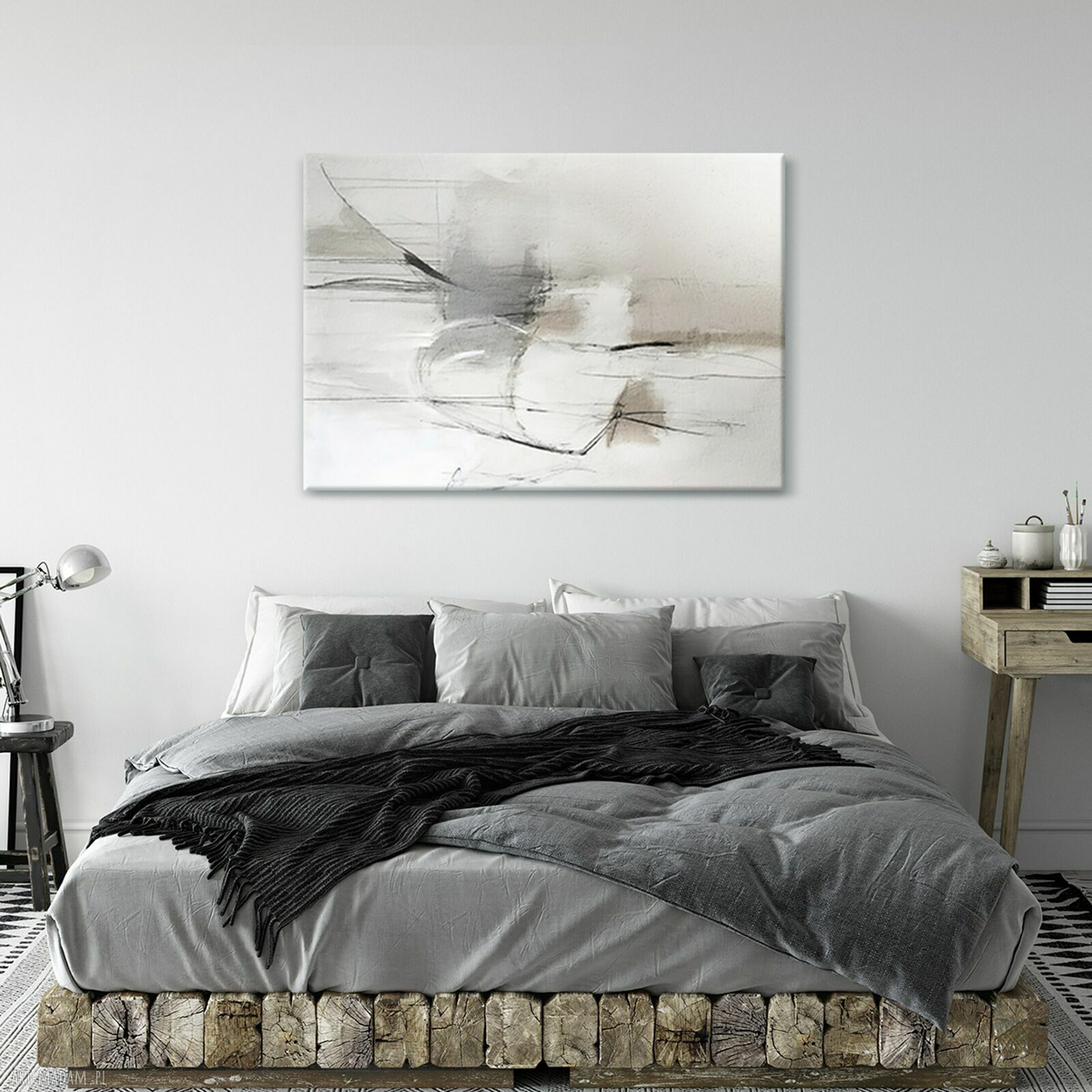 Obraz na płótnie 100x70 cm - Jasna abstrakcja w stylu minimalizmu