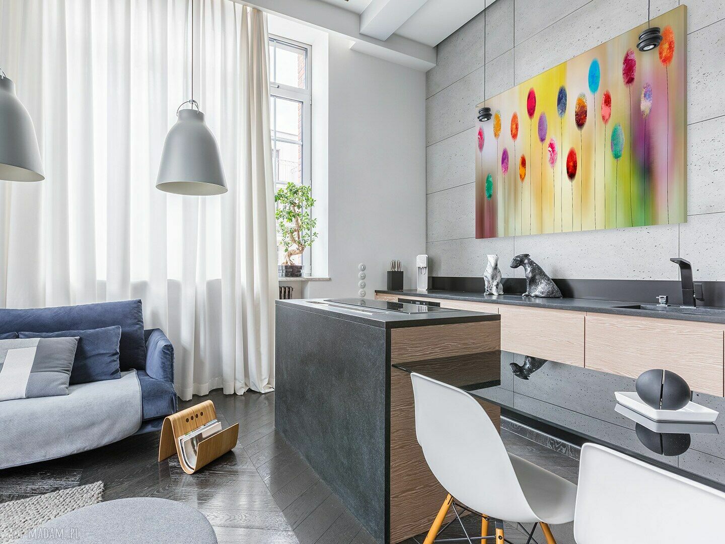 Obraz na płótnie Abstrakcja Kolory 120x80 cm (41901) - optymistyczna dekoracja