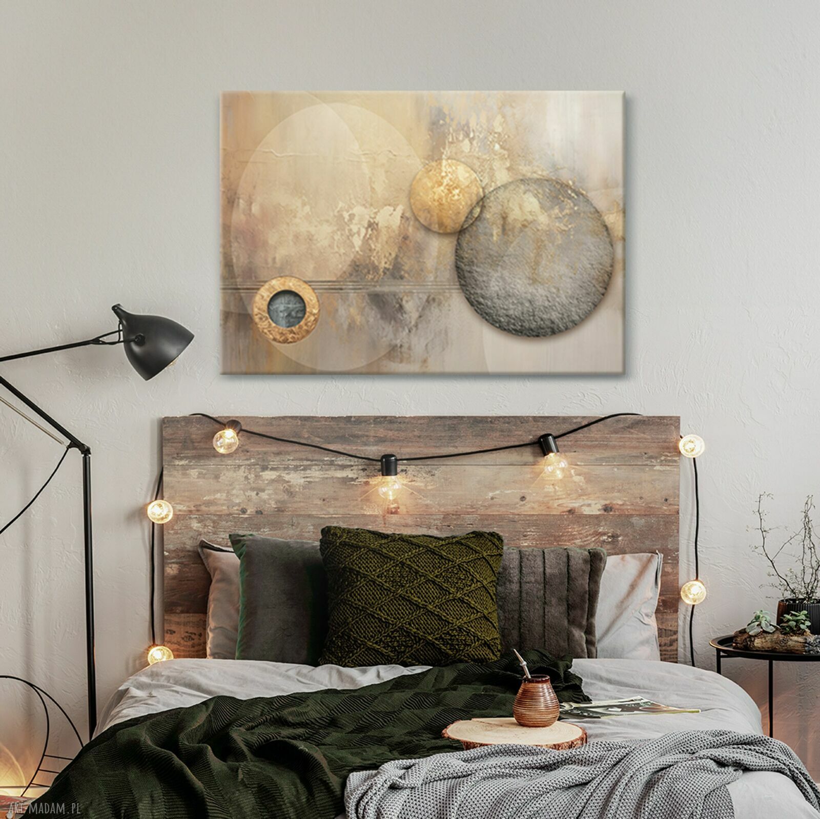 Duży obraz na płótnie 100x70 cm - abstrakcja geometryczna