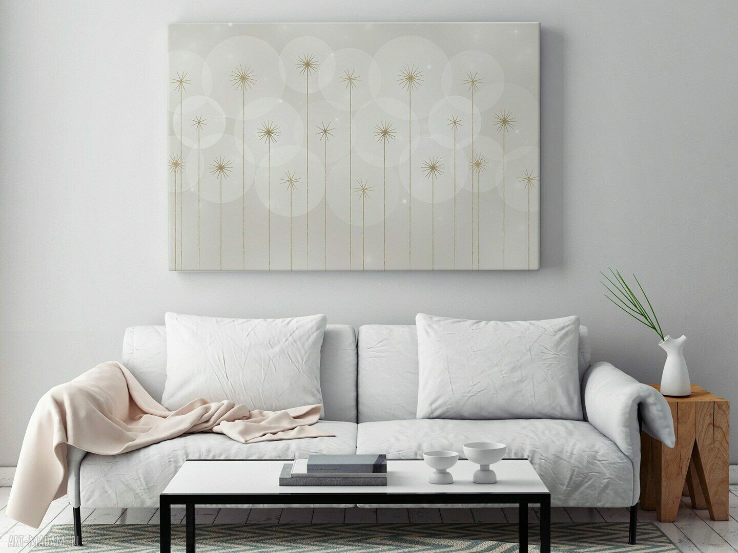 Obraz na płótnie Kwiaty Abstrakcja 120x80 cm - nowoczesna dekoracja