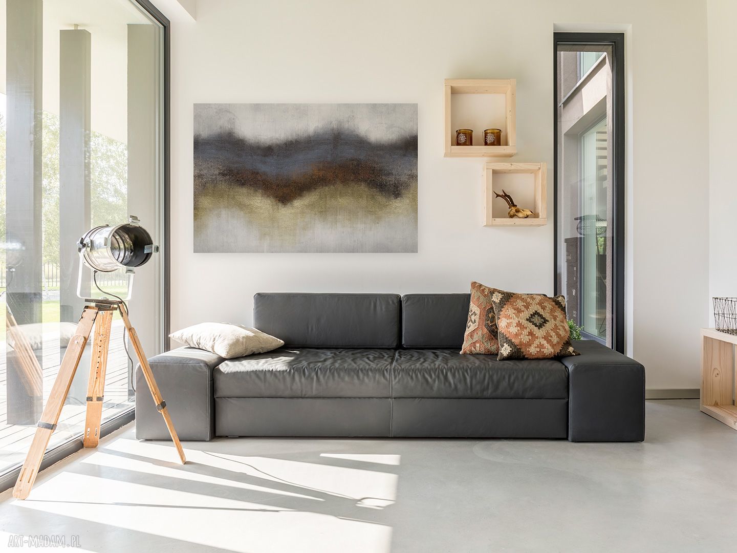Obraz na płótnie Abstrakcja Złoty 120x80 cm do salonu