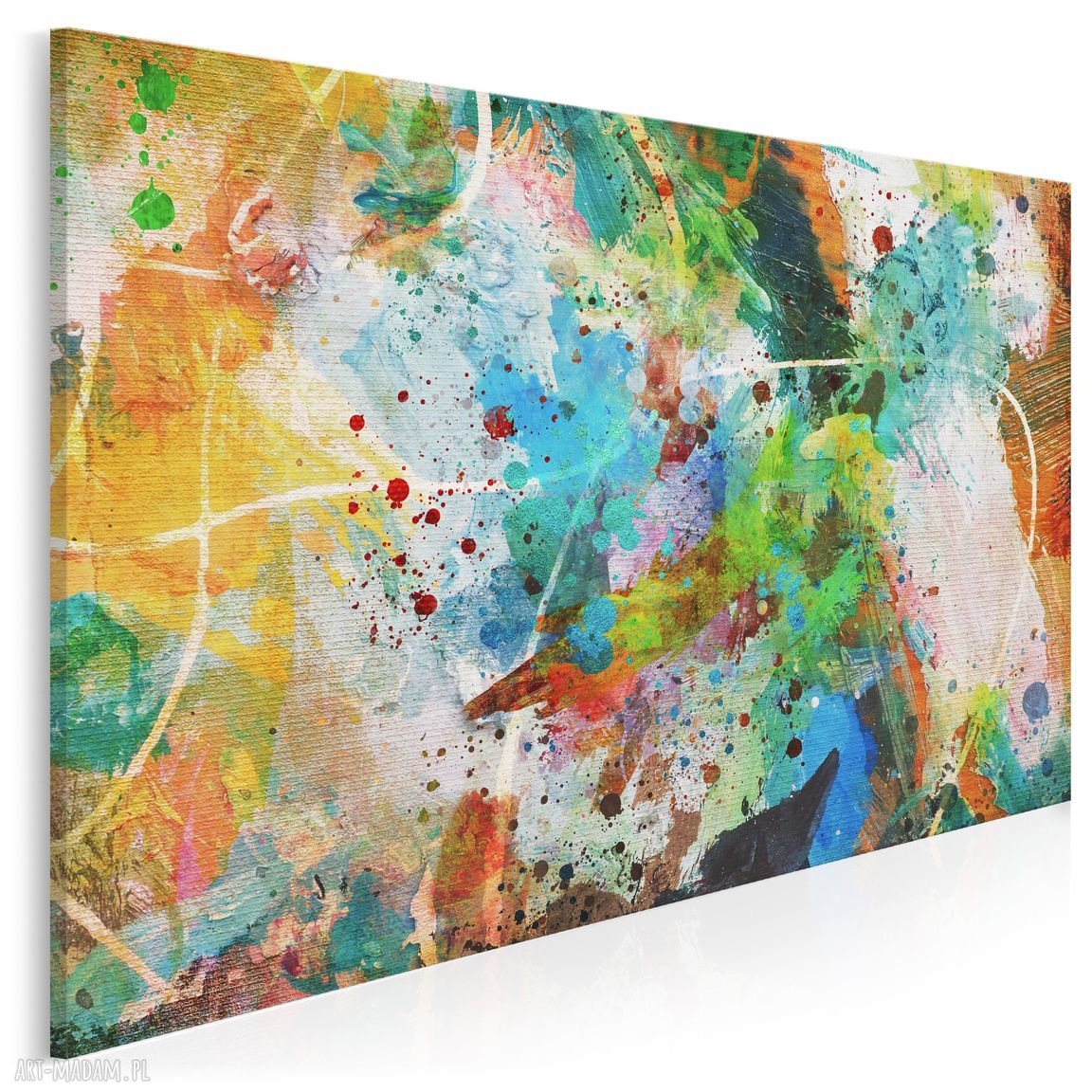 Obraz na płótnie - ABSTRAKCJA KOLORY - 120x80 cm 58101