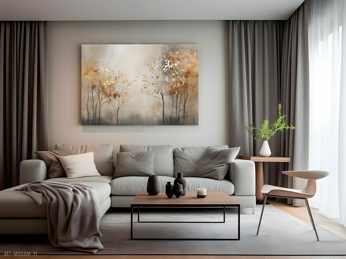 Obraz na płótnie Abstrakcja Las Drzewa Korony 120x80 cm