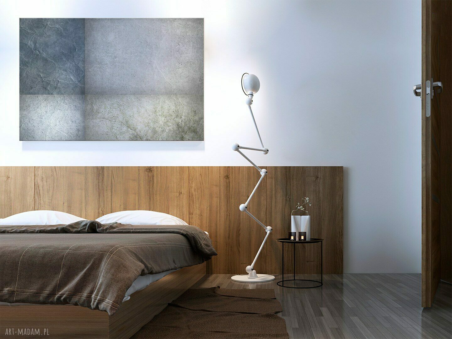 Abstrakcja betonu na płótnie 120x80 cm - industrialny klimat do Twojego wnętrza