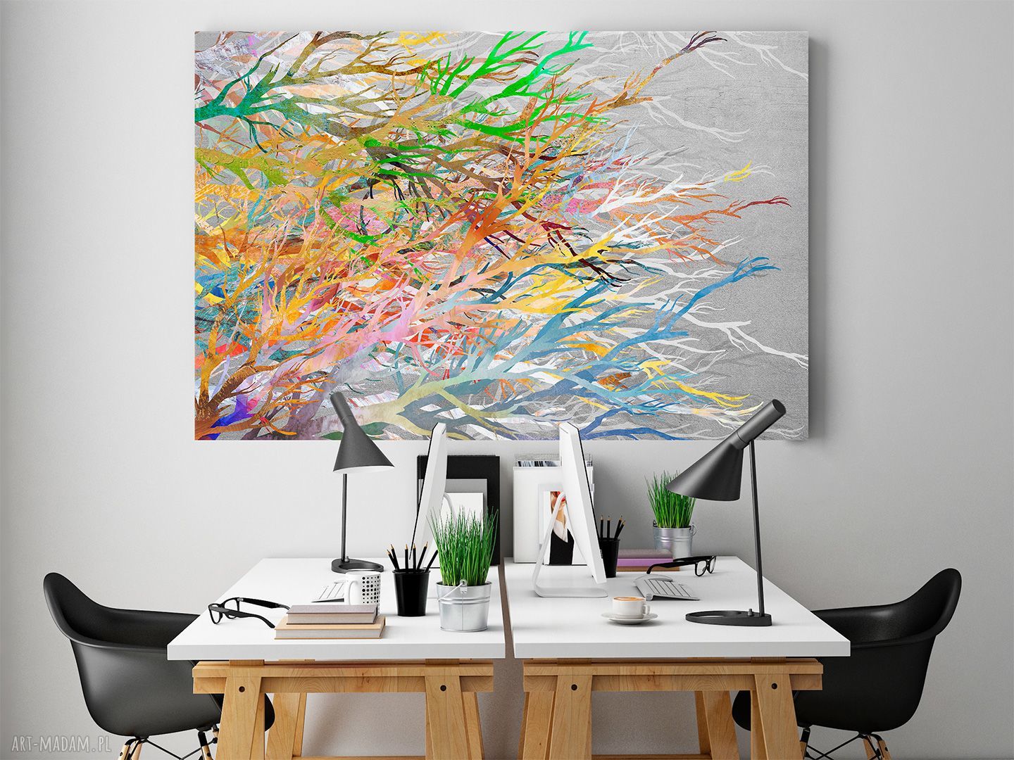 Obraz na płótnie - Kolorowe fale Modny - 120x80 cm (95801)