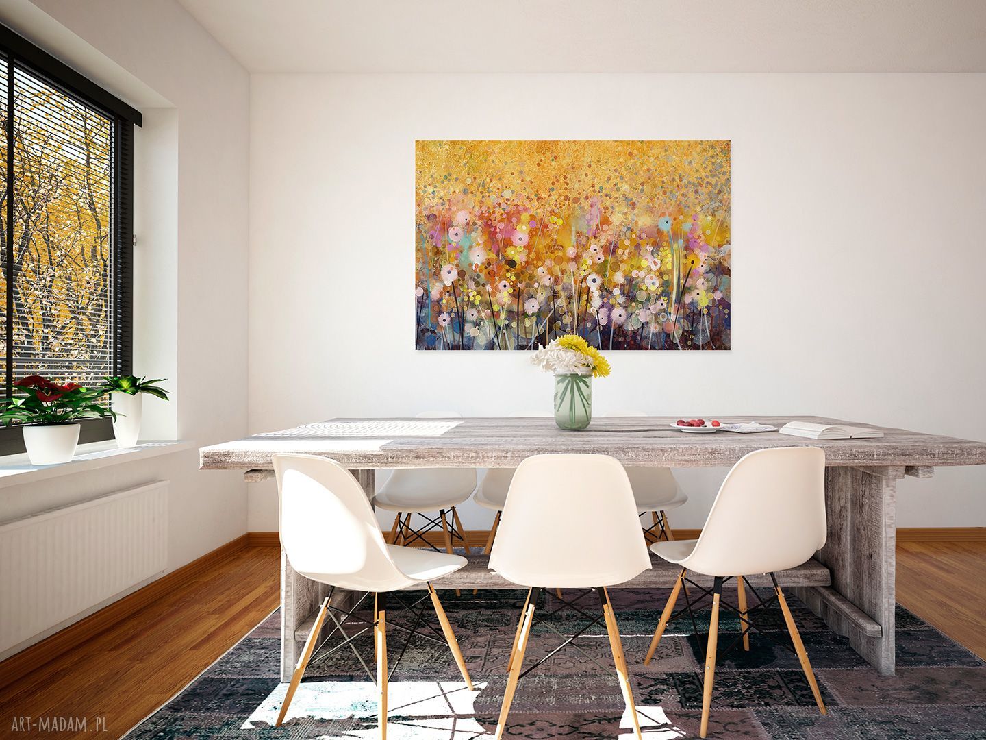 Obraz na płótnie OGRÓD KWIATY - ABSTRAKCJA 120x80 cm (Vaku dsgn)