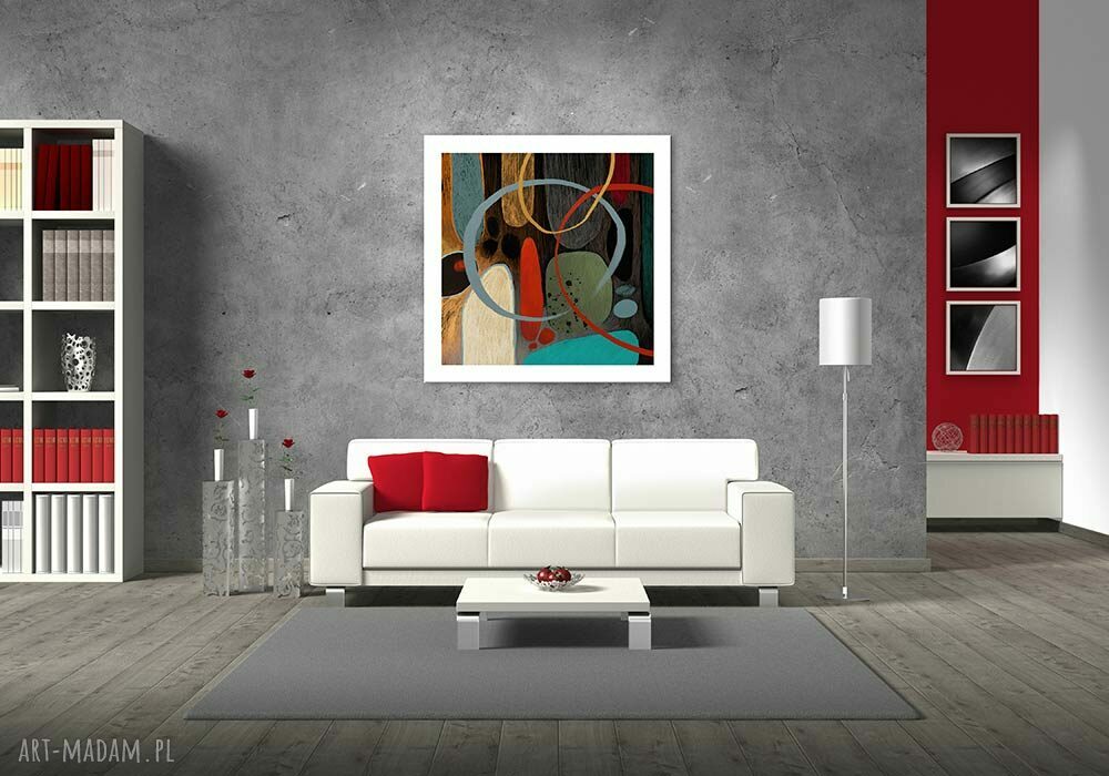 Abstrakcyjny obraz na płótnie 80x80 cm 0210