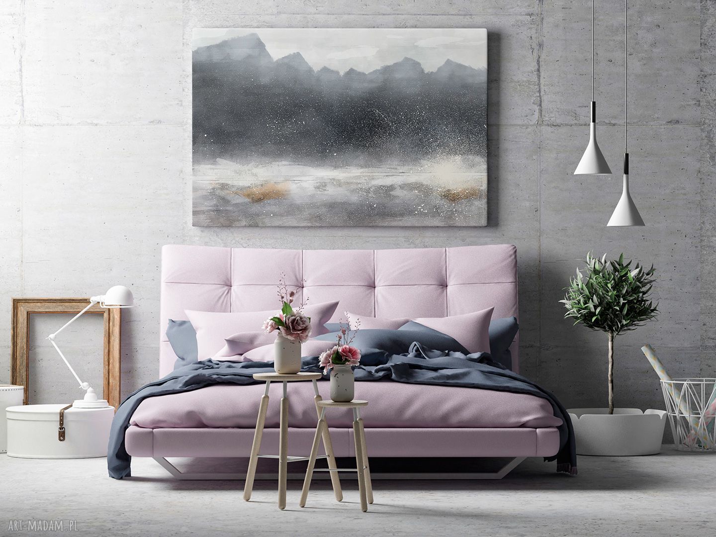 Obraz na płótnie Góry Abstrakcja Zima Nowoczesny 120x80 cm
