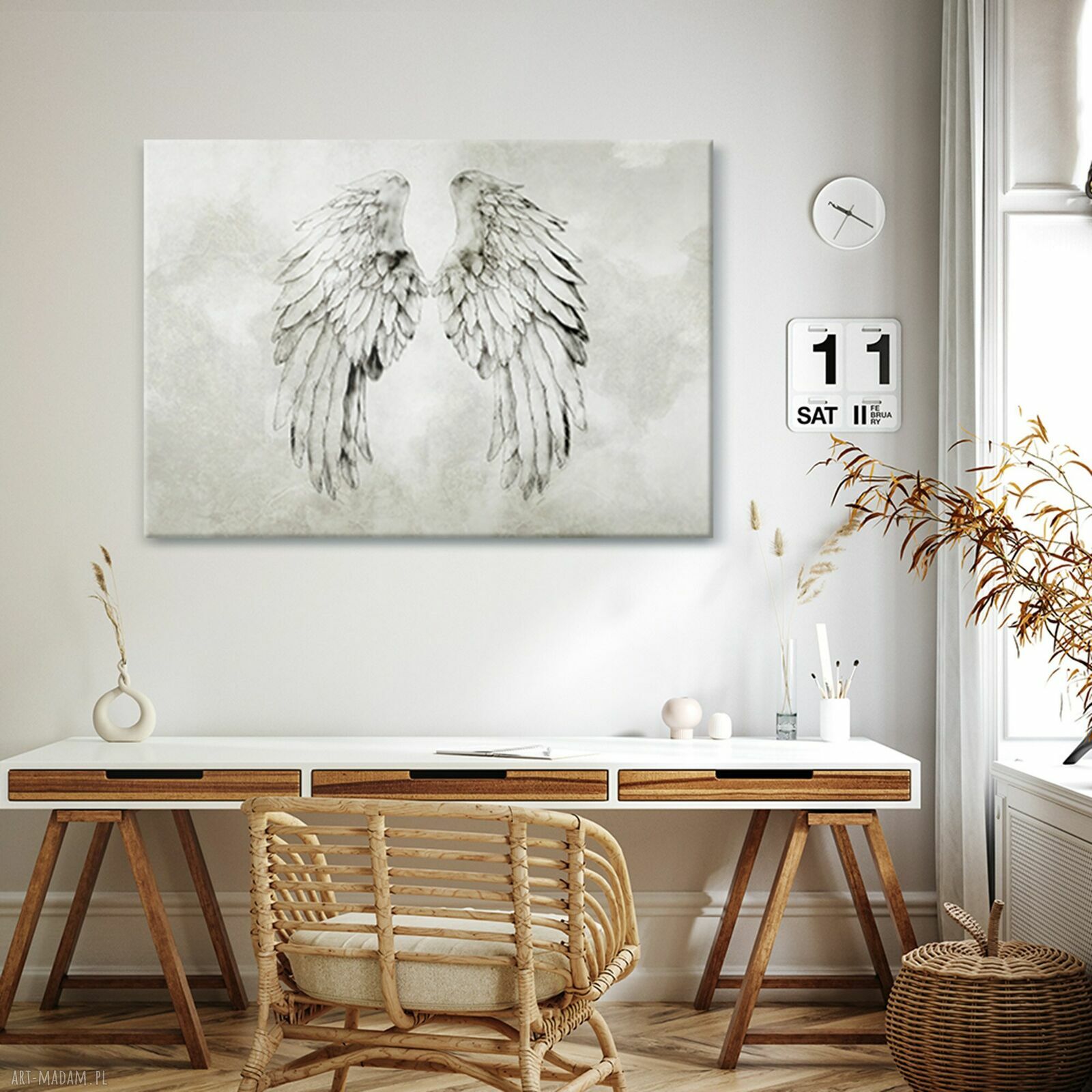 Obraz na płótnie 100x70 cm - skrzydła anioła