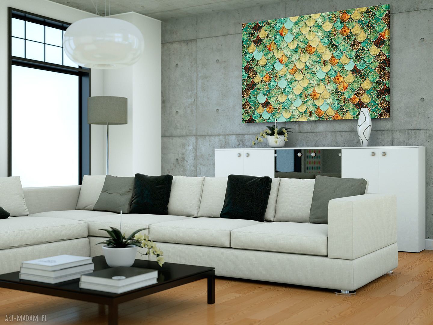 Obraz na płótnie - ARABESKA ŁUSKI - 120x80 cm (42801)