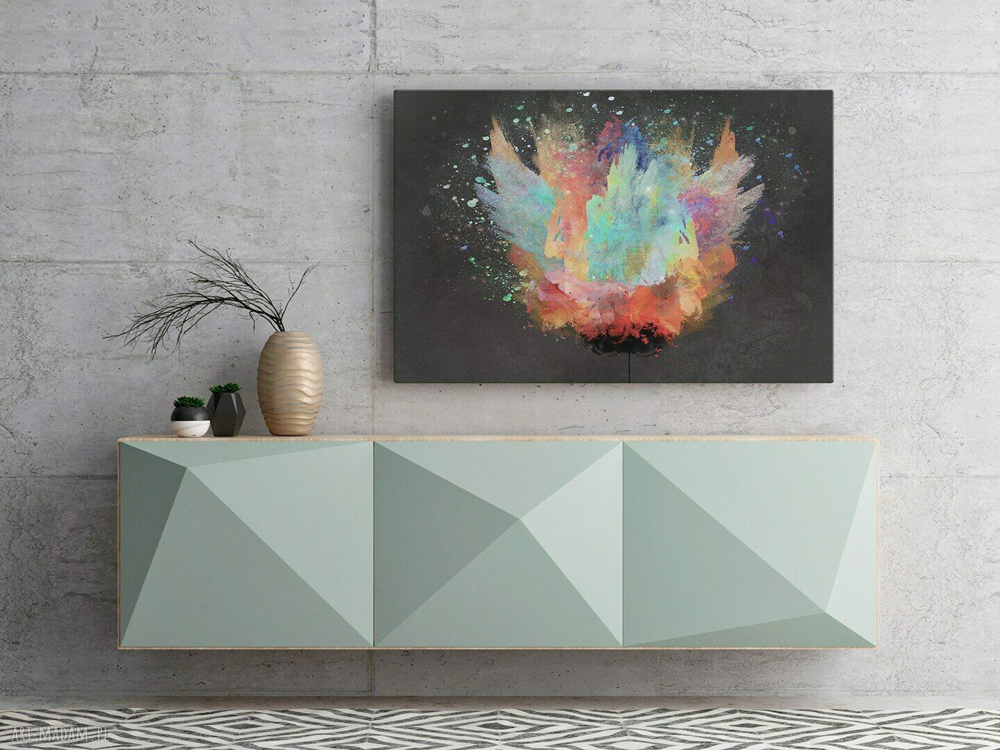 Obraz na płótnie - KWIAT ARTYSTYCZNY - 120x80 cm (70501)