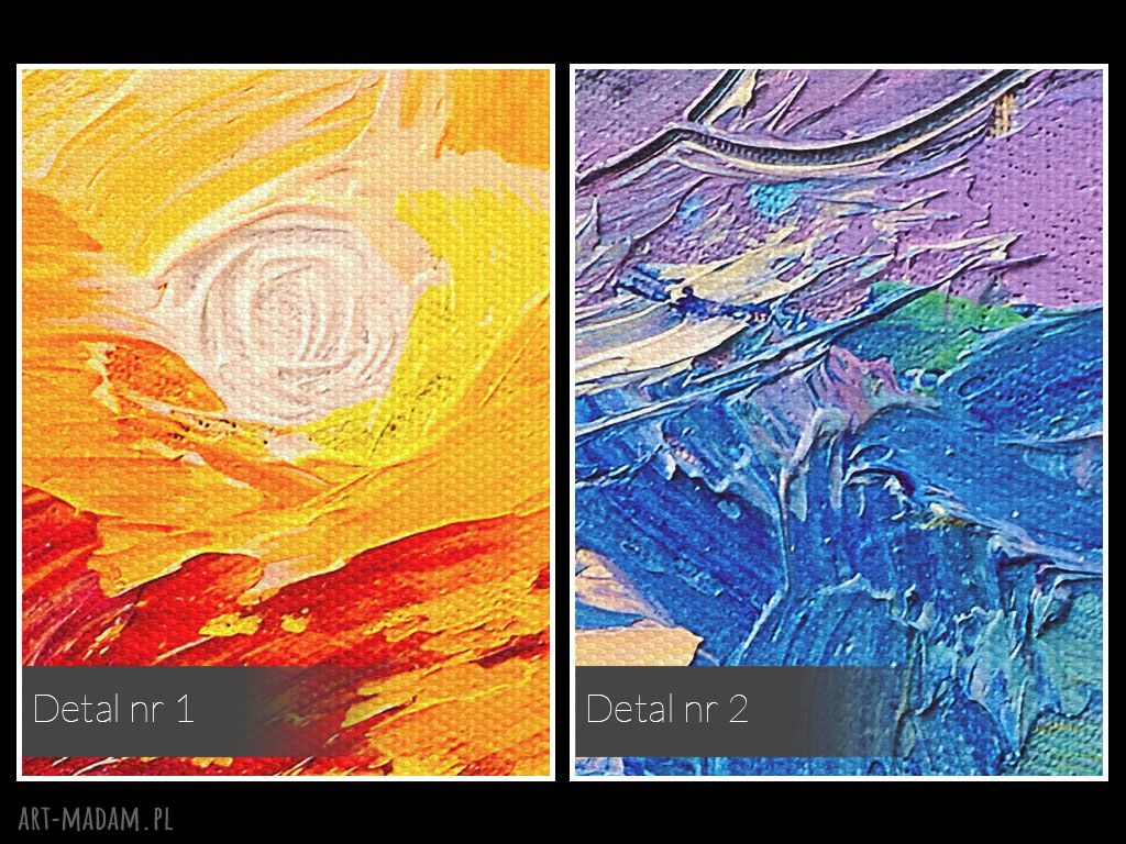 Kolorowa abstrakcja morze i fale na płótnie 120x80 cm (89101)