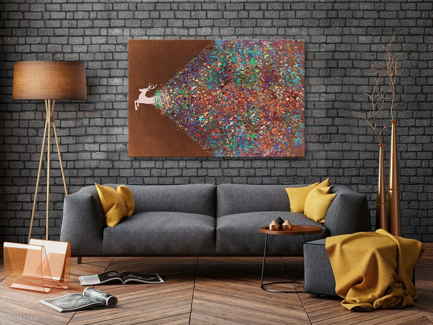 Obraz na płótnie - Jeleń brązowy - 120x80 cm (49404)