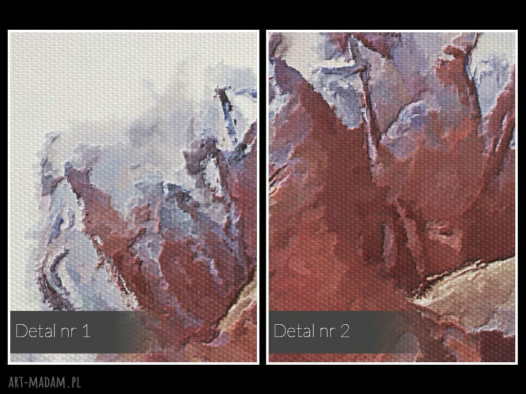 Obraz na płótnie Kwiat brązowy 50x70 cm (02001)