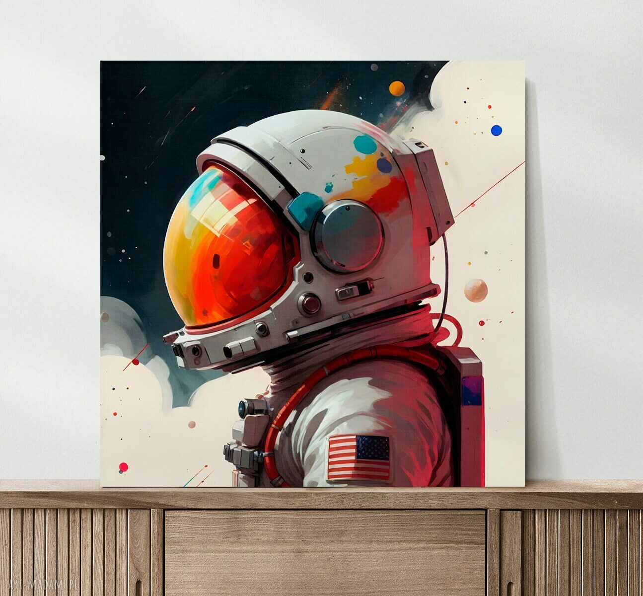 Obraz na płótnie Astronauta 70x70 cm - Kosmos do salonu