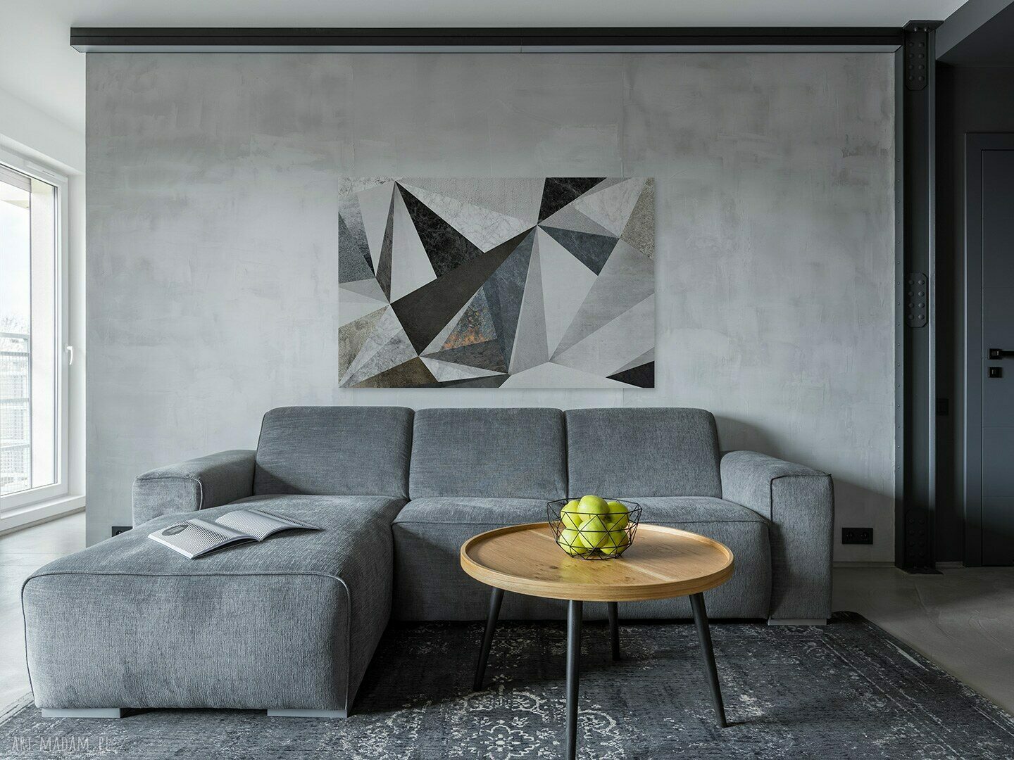 Obraz na płótnie BETON MARMUR WZÓR 120x80 cm - nowoczesny loft industrialny