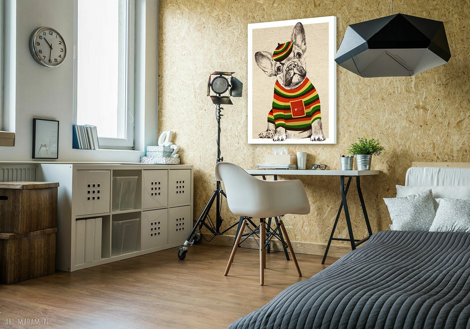 Obraz na płótnie Mały Buldożek Reggae 80x100