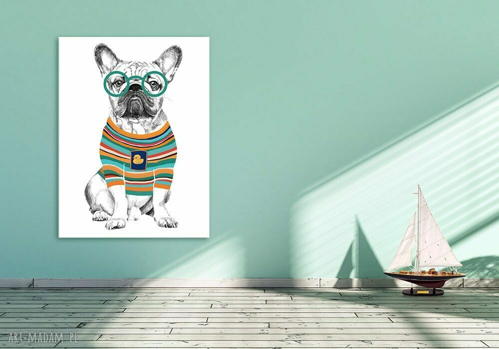 Obraz na płótnie 60x80 cm Bulldog - wysyłka w 24 h