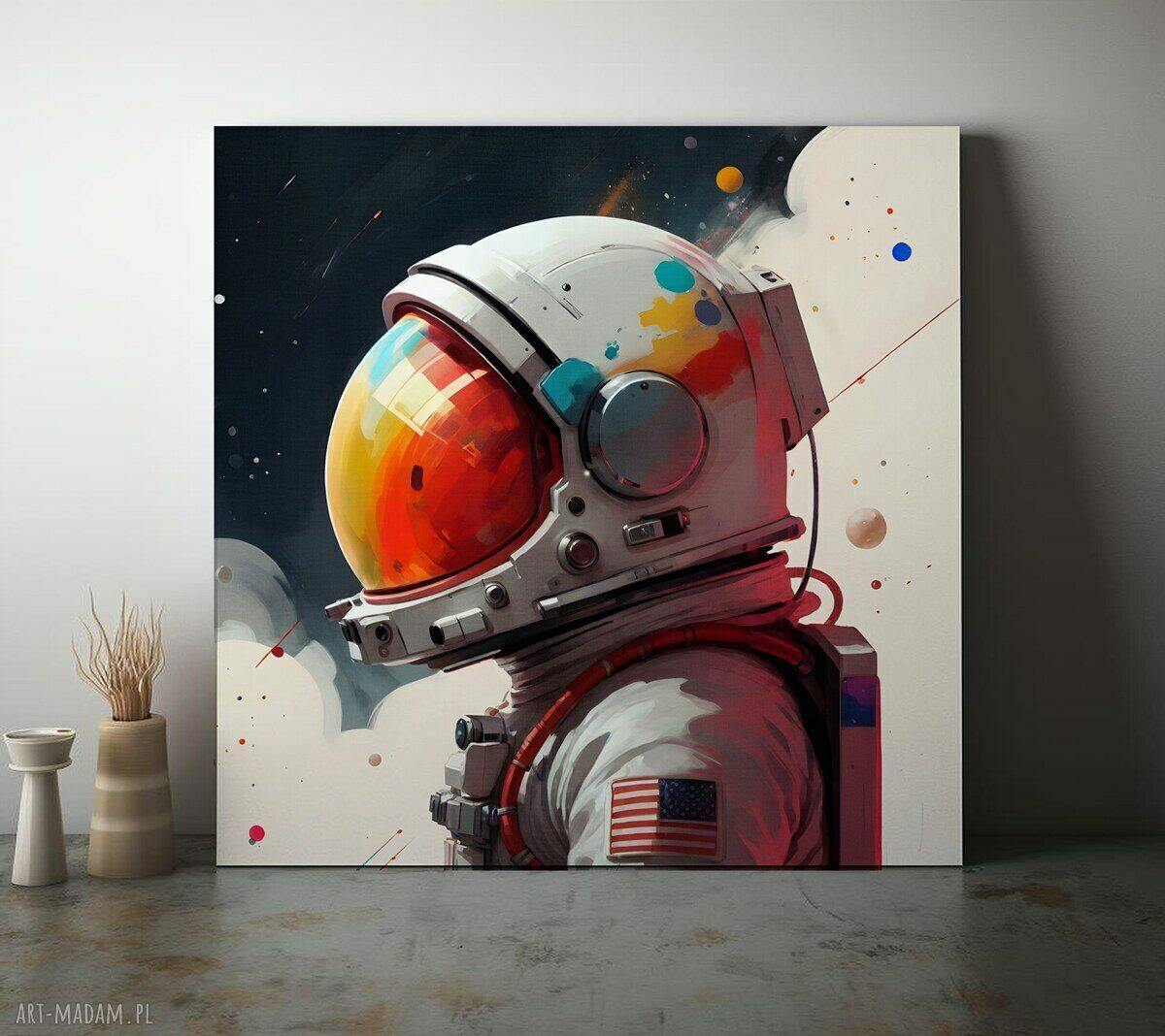 Obraz na płótnie Astronauta 80x80 cm