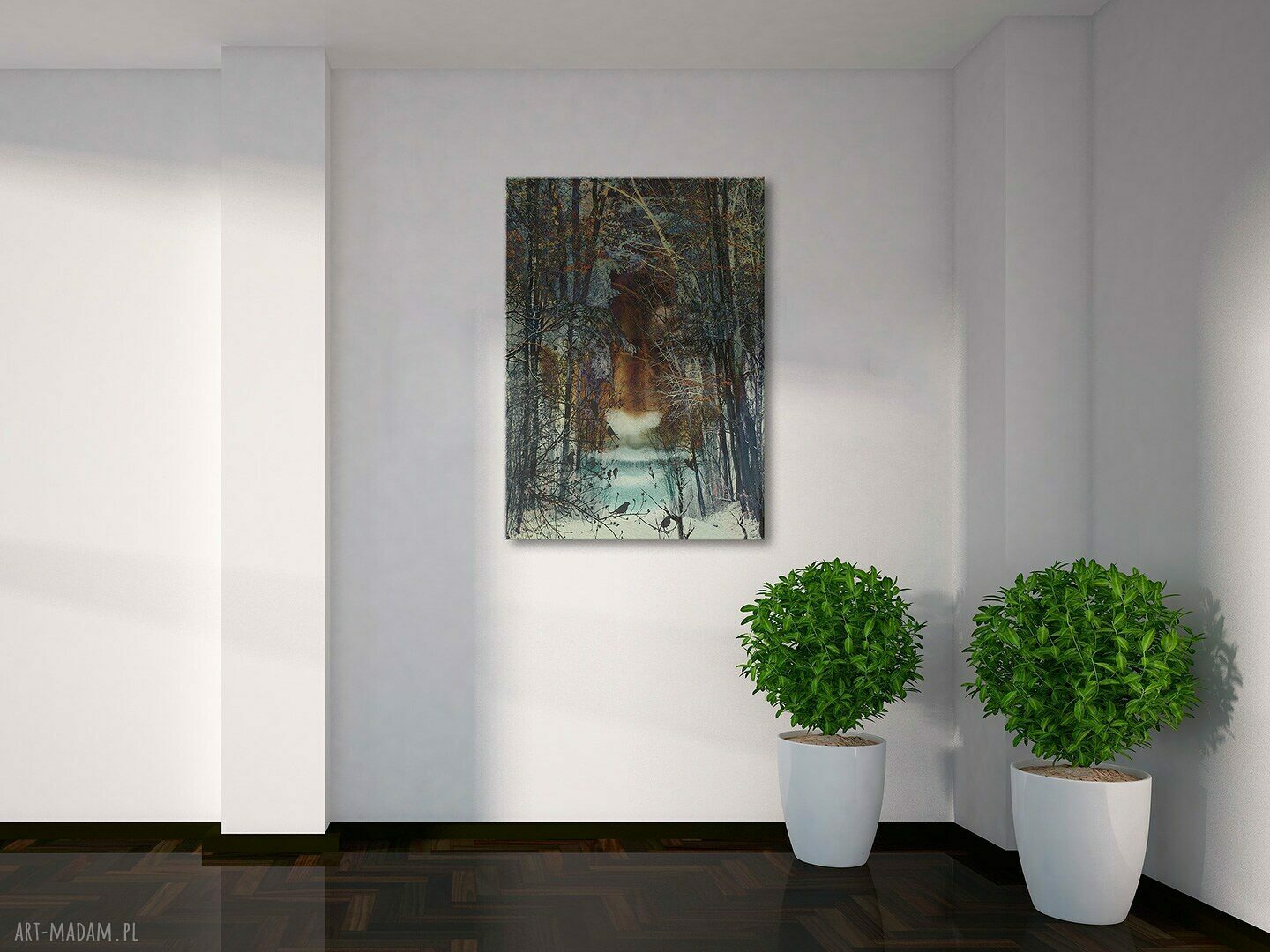 Obraz na płótnie - LAS TWARZ - 50x70 cm (09201)