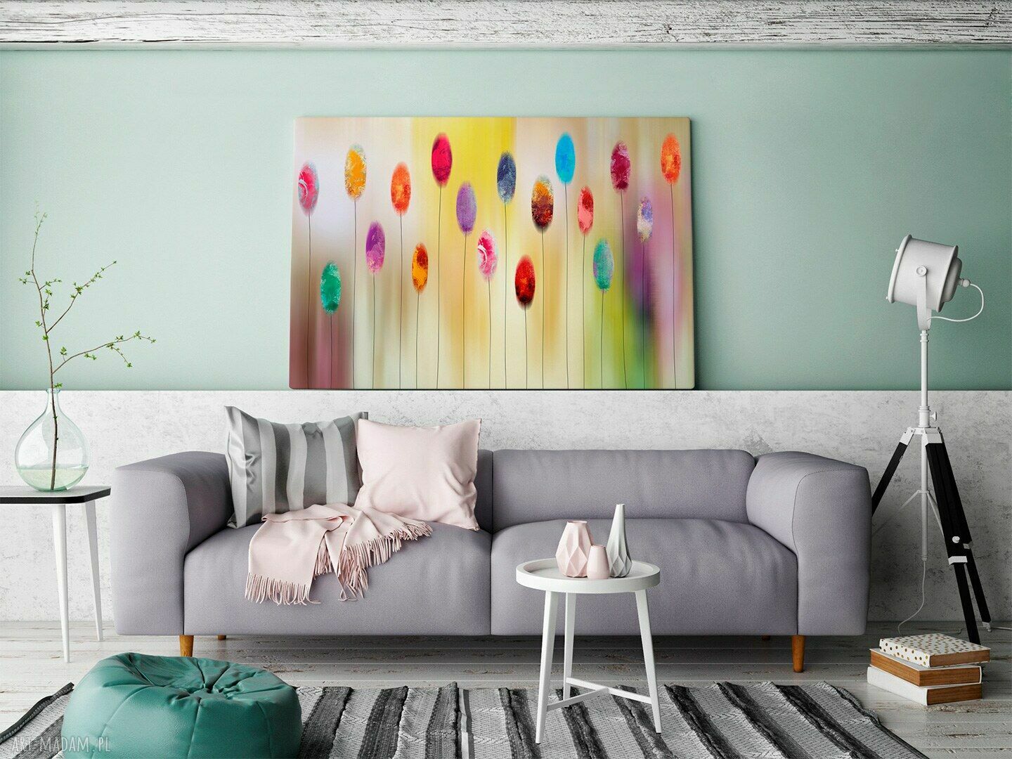 Obraz na płótnie Abstrakcja Kolory 120x80 cm (41901) - optymistyczna dekoracja