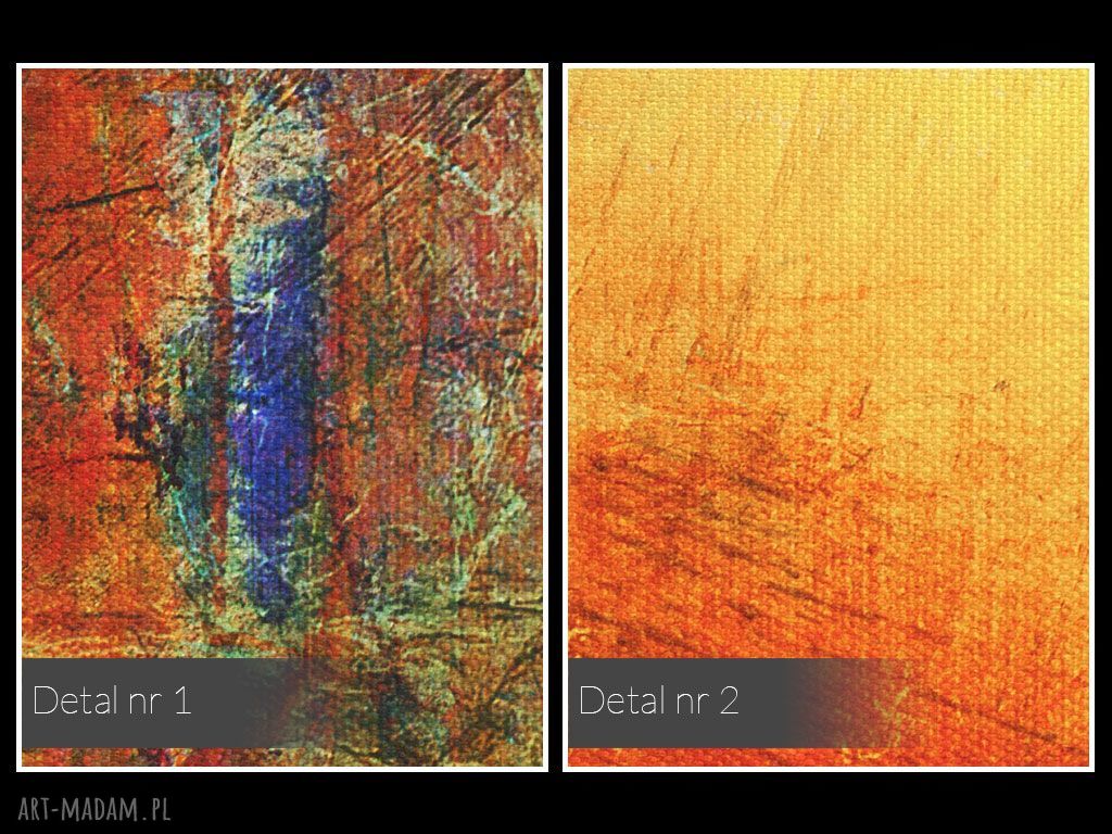 Obraz na płótnie Abstrakcja nowoczesny 80x80 cm - Ognisty Vaku dsgn
