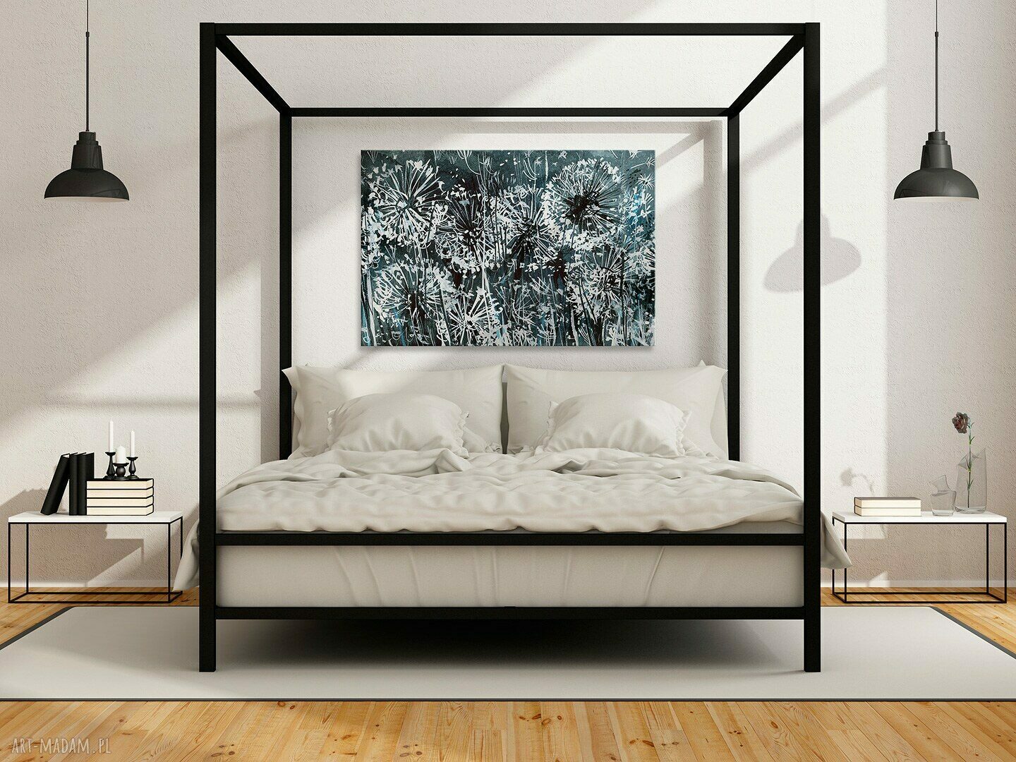 Obraz na płótnie - DMUCHAWCE ŁĄKA - 120x80 cm (38101)