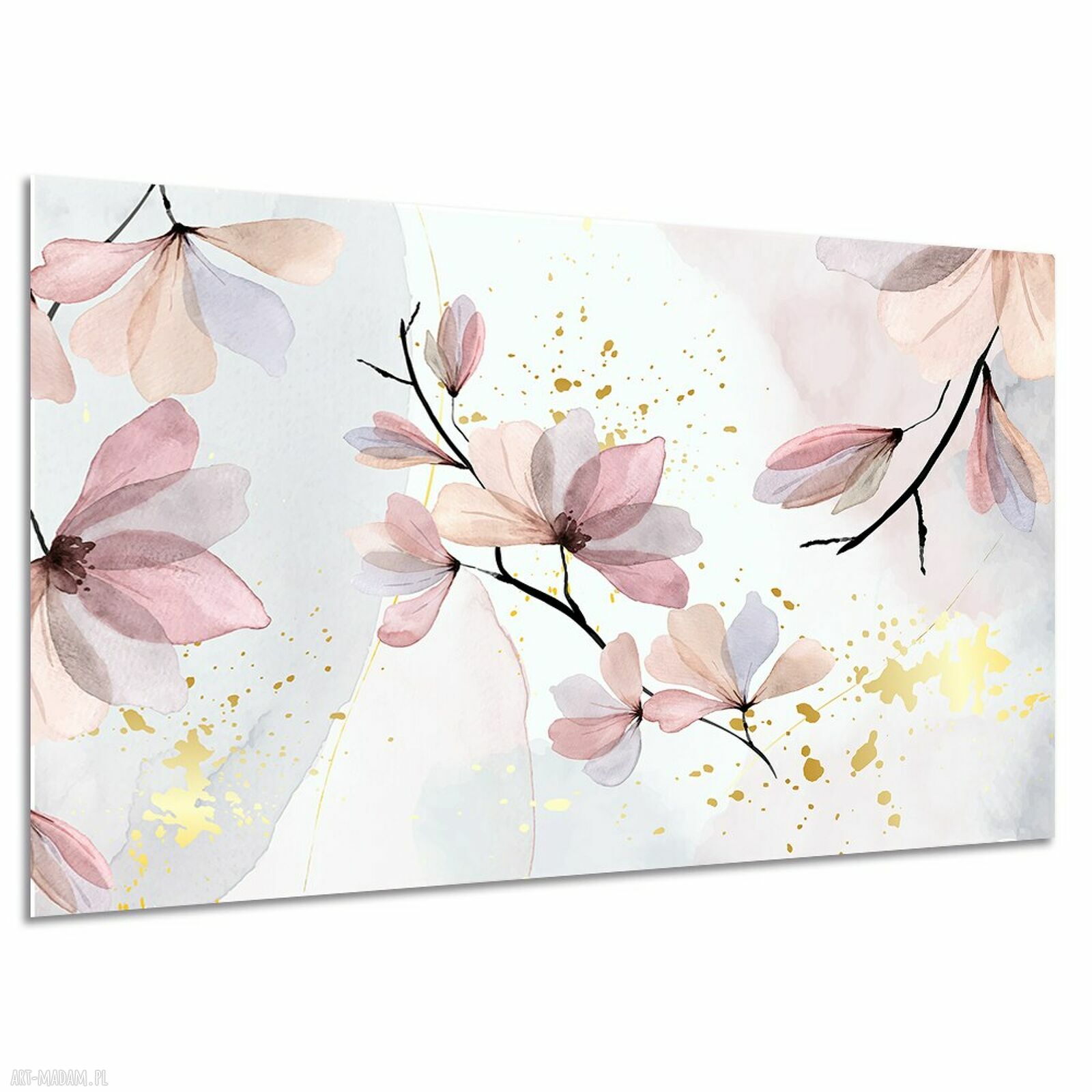 Pastelowy obraz na płótnie z magnoliami 120x80 cm
