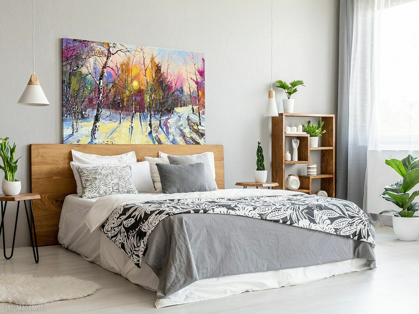 Obraz na płótnie Las Zima Drzewa 120x80 cm