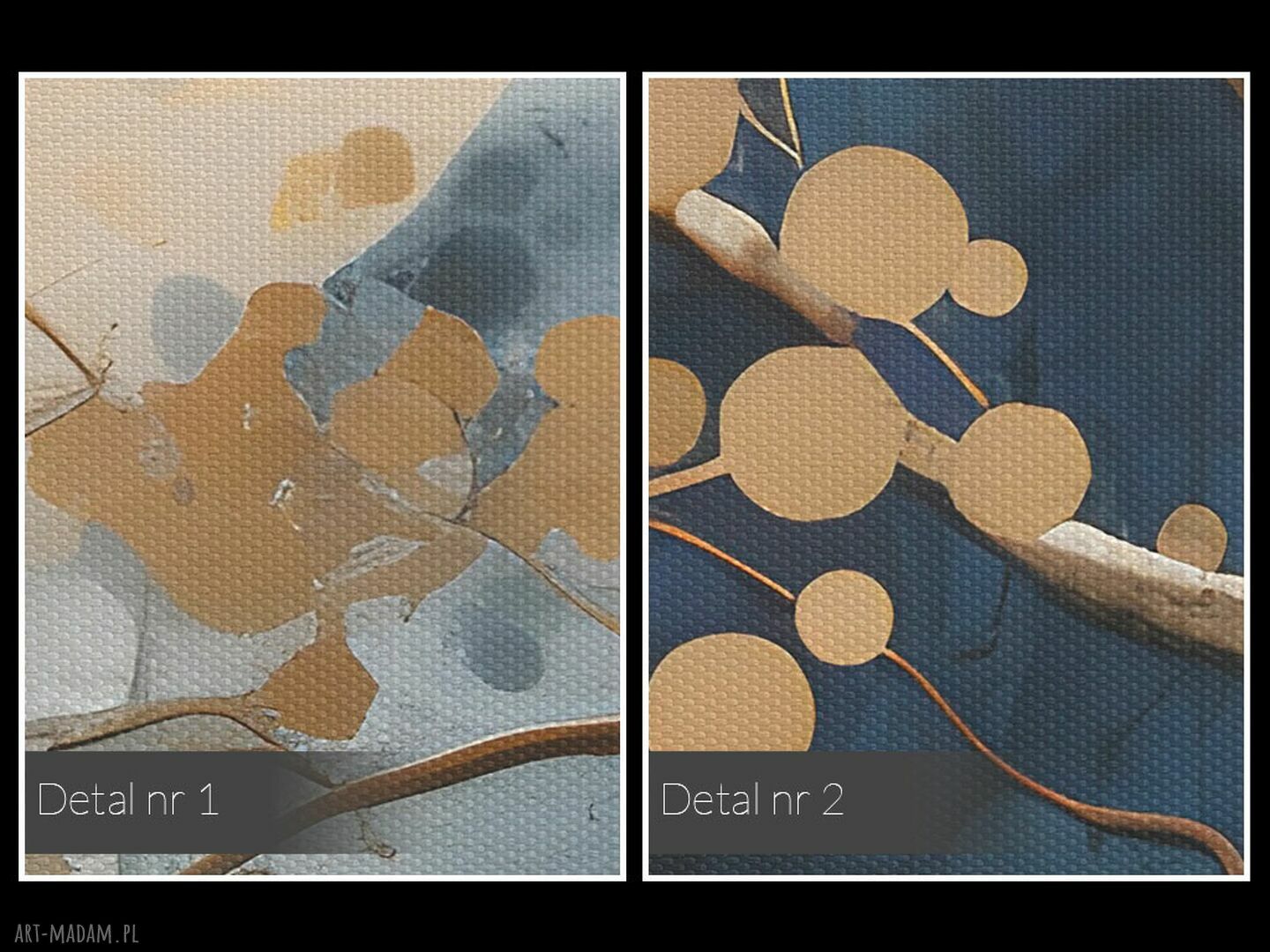 Abstrakcja Drzewo Księżyc - obraz na płótnie 120x80 cm do sypialni