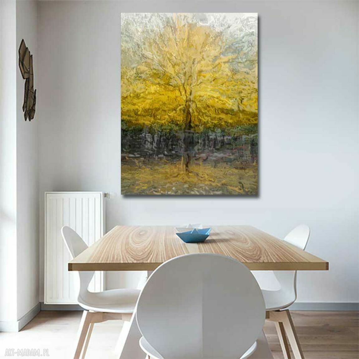 Obraz na płótnie Drzewo Pełni 60x80 - złote drzewo glamour