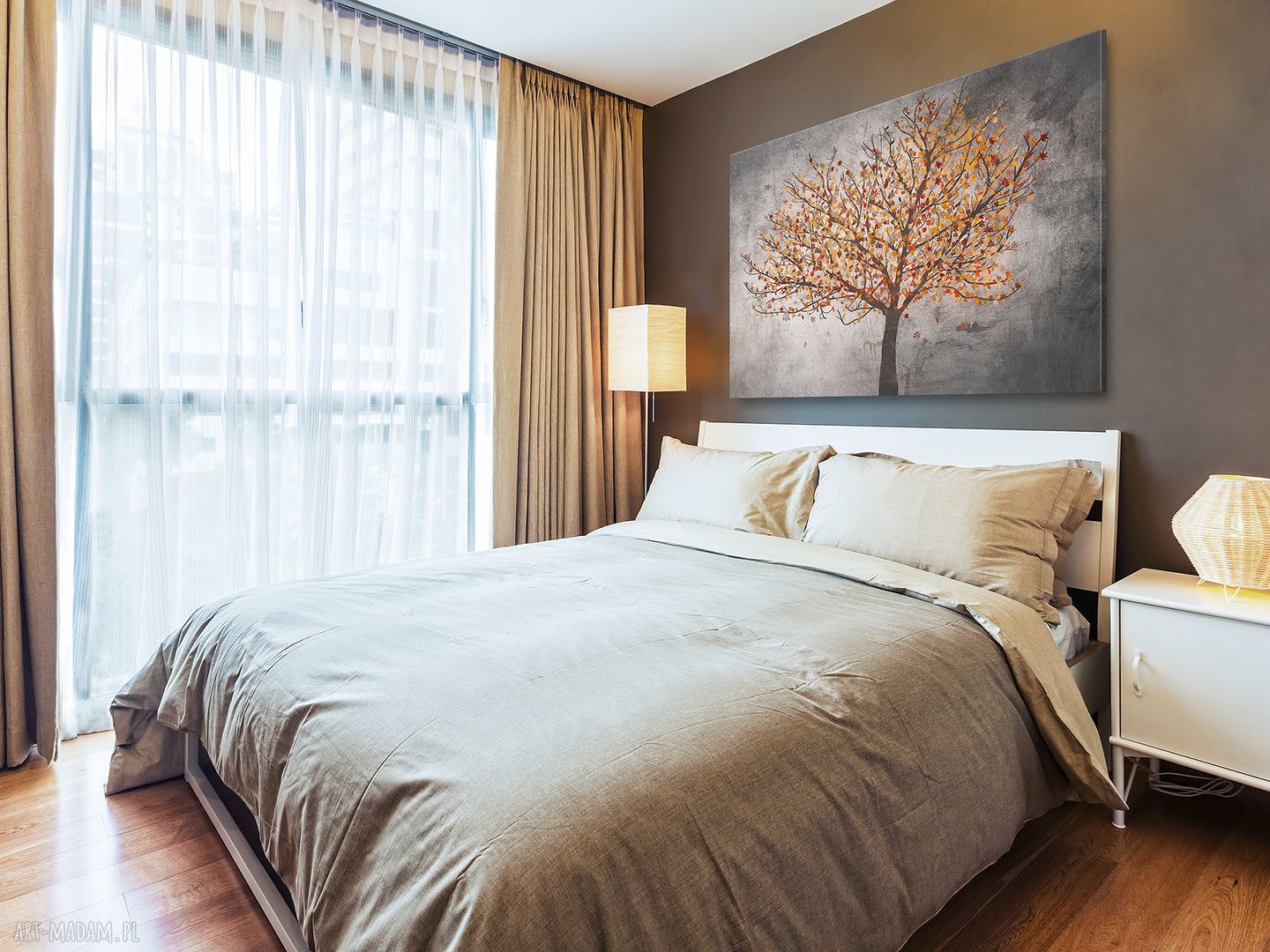 Obraz na płótnie - Drzewo Liście 120x80 cm