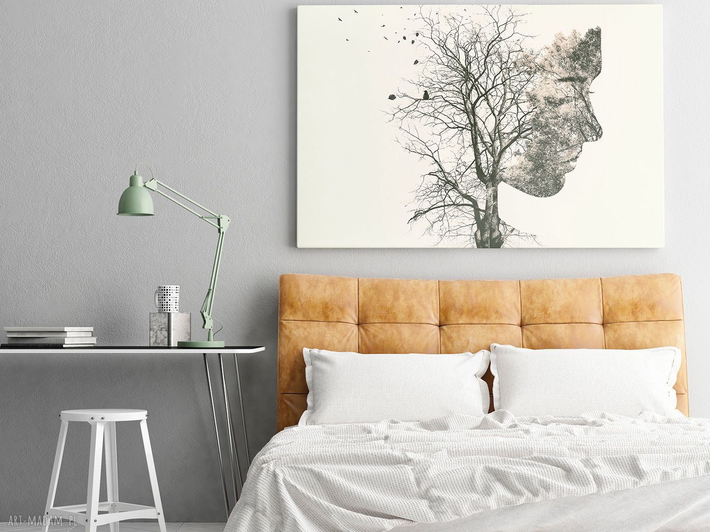 Obraz na płótnie Drzewo Gałęzie Twarz 120x80 cm