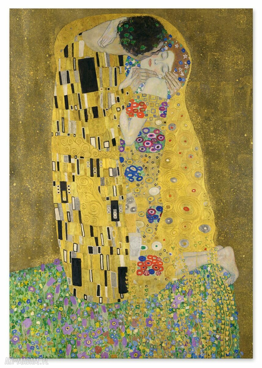 Obraz na płótnie Gustav Klimt - Kiss 80x120 cm