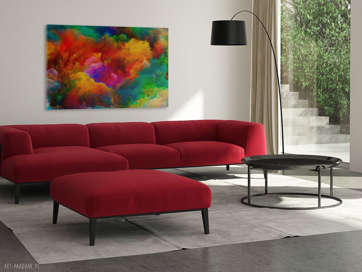 Obraz na płótnie Kolorowe chmury 120x80 cm - nowoczesna abstrakcja