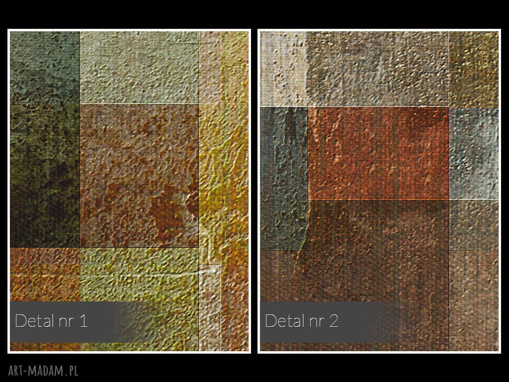 Obraz na płótnie - ABSTRAKCJA KWADRATY - 120x80 cm (13001)