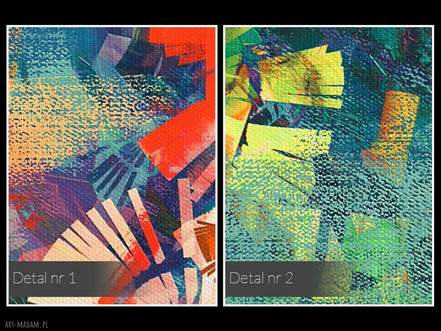 Kolorowa nowoczesna abstrakcja na płótnie 120x80 cm (22201)