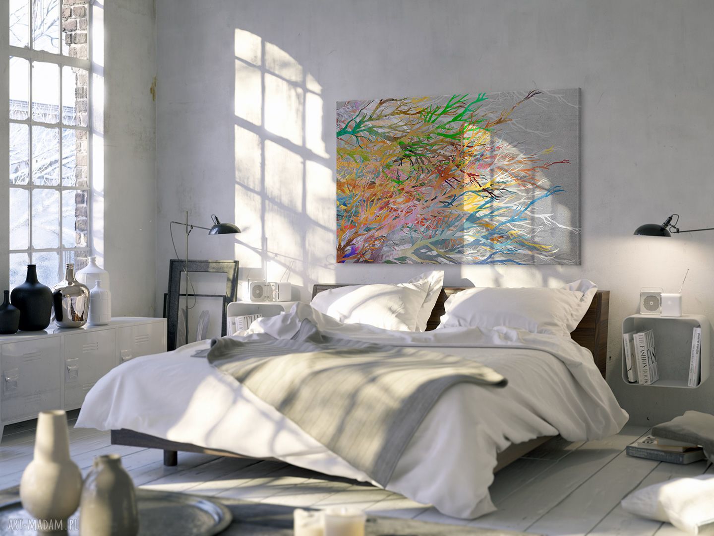 Obraz na płótnie - Kolorowe fale Modny - 120x80 cm (95801)