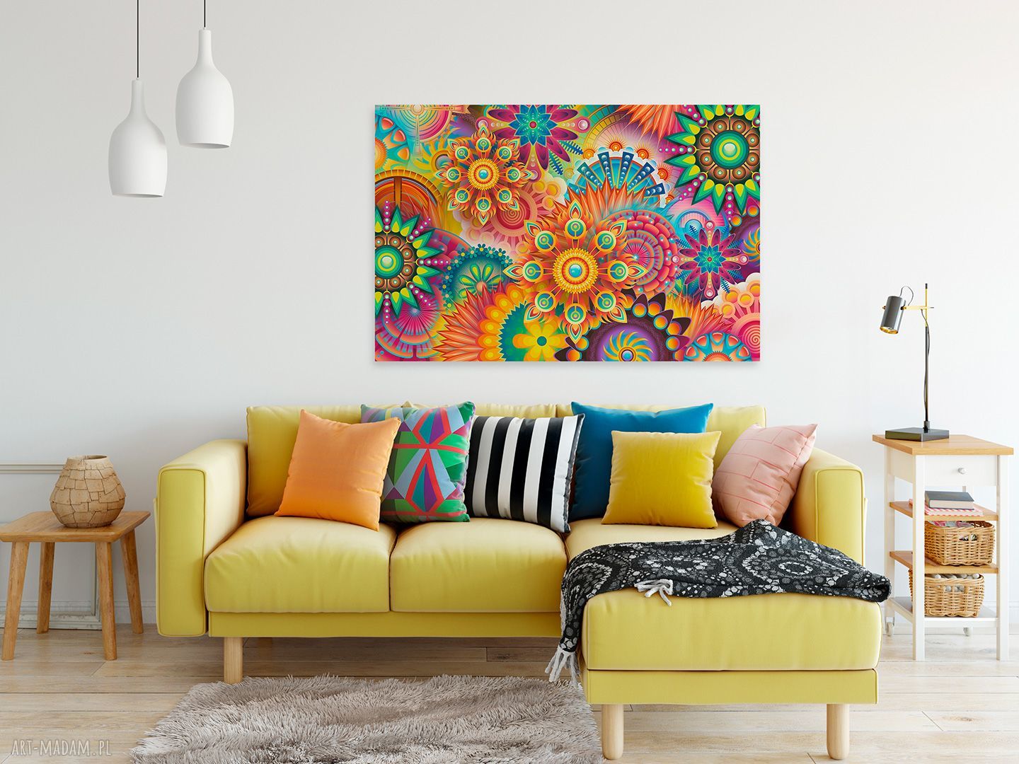 Obraz na płótnie 120x80 cm - Fraktale kolorowy barwny (85901)