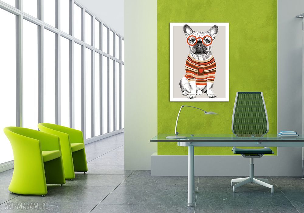 Obraz na płótnie 80x100 Buldog Francuski